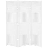 Biombo Pintado Divisoria Separador De Ambiente MDF Preto Ou Branco Branco 3 Horizontal Vertical 