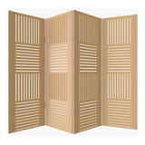 Biombo Ripado 4 Folhas 5 Folhas Em Mdf Cru Mod 02