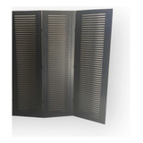 Biombo Ripado Branco Ou Preto 3 Folhas