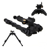 Bipé Tático Padrão Militar Airsoft Paintball Rifle Carabina