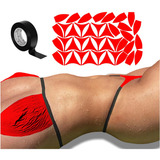 Biquini Adesivo Vermelho 10 Conjunto 01 Fita Vermelha