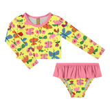 Biquini Cropped Proteção Uv Fps 50 Verão Up Baby Jardim