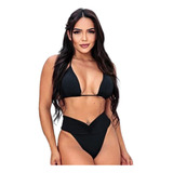Biquini Efeito Lipo Cintura Alta Fio Duplo Empina Bumbum Top