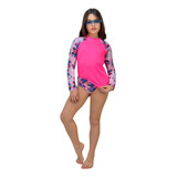 Biquíni Infantil Com Blusa Proteção Solar Térmica Uv Menina