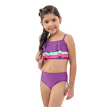 Biquini Infantil Menina Moda Tres Marias Babado Kamylus