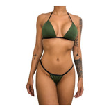 Biquini Militar Fio Para Bronzea Artificial Lorkin Tecido