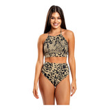 Biquíni Moda Blogueira Verão Calcinha Cintura Alta Hot Pants