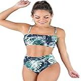 Biquini MVB Modas Top Faixa Hot Pants Cintura Alta