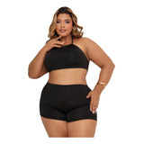 Biquini Plus Size Feminino Forrado Com Bojo Top Shortinho