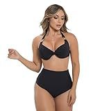 Biquíni Sunquini Com Bojo Meia Taça E Aro Calcinha Hot Pant Cintura Alta Elegante BR Alfa M Regular Preto