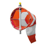Biruta Windsock Indicador De Vento 40cm Laranja E Branco