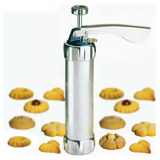 Biscoiteira Alumínio Inox Cookies Máquina De Biscoito 10 D