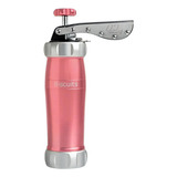 Biscoiteira Máquina Fazer Biscoito Rosa Marcato Elegance Cor Rosa chiclete