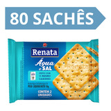 Biscoito Água E Sal Renata Caixa Com 80 Sachês
