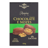 Biscoito Chocolate E Nozes Sem Glúten Zero Lactose Seu Divino Premium Caixa 120g