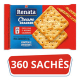 Biscoito Cream Cracker Renata   Caixa Com 360 Sachês