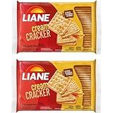 Biscoito Cream Cracker Sem Lactose Zero Gorduras Trans Vegano Liane 330g Kit Com 2 Unidades