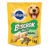 Biscoito Pedigree Biscrok Multi Para Cães Adultos 1kg
