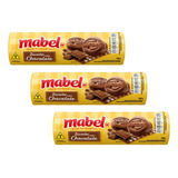 Biscoito Recheado Mabel Chocolate Crocante Kit 3 Pacotes