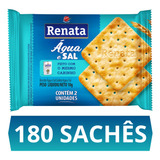 Biscoito Salgado Água E Sal Renata Caixa Com 180 Sachês