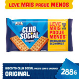 Biscoito Salgado Original Com 12 Unidades 288g Club Social