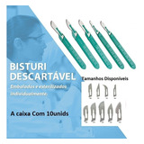 Bisturi Descartável Aço Inox Cabo Plástico N 11 Caixa Com 10