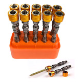 Bits Magnético Ponteira Philips Parafusadeira Ph2 Kit 10 Und