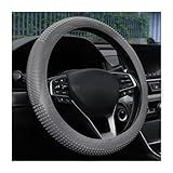 Bittwee Capa De Volante- Protetor De Volante De Silicone Para Carro- Capas De Roda Antiderrapantes Macias E Inodoras- Volante Universal De 35 A 38 Cm- Acessórios De Interior Automotivo -cinza-