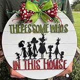 BKHEY Decoração De Natal Guirlanda Placa Pendurada Placa De Porta De Madeira De Natal Guirlanda De Porta De Natal Com Laço Para Decoração De Parede De Porta De Fazenda De Natal Verde 