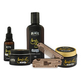 Black Barts Single Ron Kit Para Barba Shampoo Pomada Matte Balm Óleo Pente