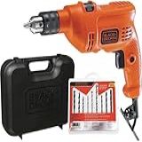 Black Decker Furadeira De Impacto 10mm Potência 560W Com Maleta E 9 Brocas Modelo TM500KB9 110V