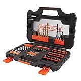 Black Decker Jogo De Ferramentas Para Furar E Parafusar Com 76 Brocas Soquetes E Pontas Variadas Modelo A7231