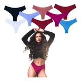 Black Friday Kit 5 Calcinha Feminina Sem Costura Tanga Top