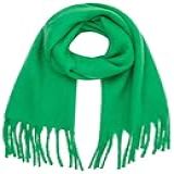 BLATIAL Cachecol Feminino De Inverno Grande Colorido Xadrez Grosso Quente Macio Cachecol Casual Borla Cobertor Cachecol D Verde Large