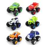 Blaze Monster Machines Kit Com 6 Carrinhos Fricção Brinquedo