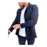 Blazer Cardigan Comprido Longo Masculino Casaco