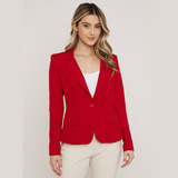 Blazer Feminino Alfaitaria Com Forro E Ombreiras