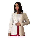 Blazer Feminino Casaco Longo Social Alfaiataria Sobretudo
