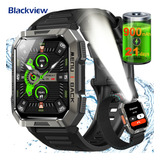 Blb Smart Watch Smart Watch W60 Lanterna Bluetooth Militar Masculina De 2 1 Polegadas Ip68 À Prova D água 900 Mah Bateria Preta