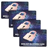 Blingbin 4 Peças De Cartão Com Bloqueio De RFID Protetor De Passaporte De Cartão De Crédito NFC Sem Contato NFC Portátil Design Fino Proteção Sem Complicações Conjunto De Bloqueador De Carteira