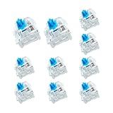 BlingKingdom Interruptor Azul De Substituição De 10 Peças Interruptores De Teclado Mecânico Azul Com 3 Pinos Digitação Precisa Interruptor De Teclado à Prova De Poeira Para Teclado De LED Teclado