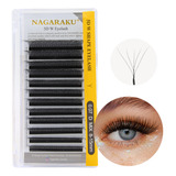 Blister Nagaraku 5d W Shape Mix De 8 15 Mm Extensões De Cílios Tipo De Curvatura 0 07 D