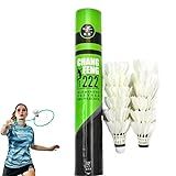 BLLE Tubo De Peteca De Badminton Pena De Ganso 12 Unidades
