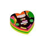 Bloco Adesivo Smart Notes Love Coração Colorido Neon Bloco Com 200 Folhas BRW