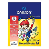 Bloco Canson A4 Multi Tecnicas 180g Infantil 12 Folhas