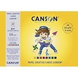 Bloco Criativo Cards A4 120g M Canson 66667158 8 Cores 32 Folhas