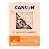 Bloco Croquis Manteiga Artístico A4 40g m 50fls Canson