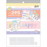 Bloco De Adesivos Para Planner Happy 12 Folhas Tilibra