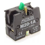 Bloco De Contato M20 1b 1nf P Botão M20 E P20 Metaltex