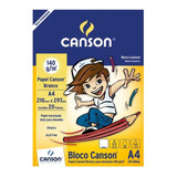 Bloco De Desenho 140g m A4 Branco Canson 20 Folhas